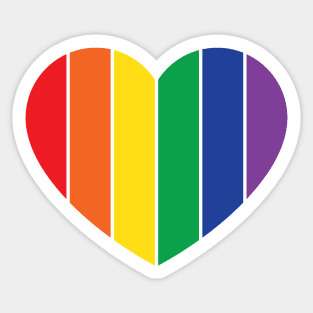 PRIDE Rainbow Heart Sticker